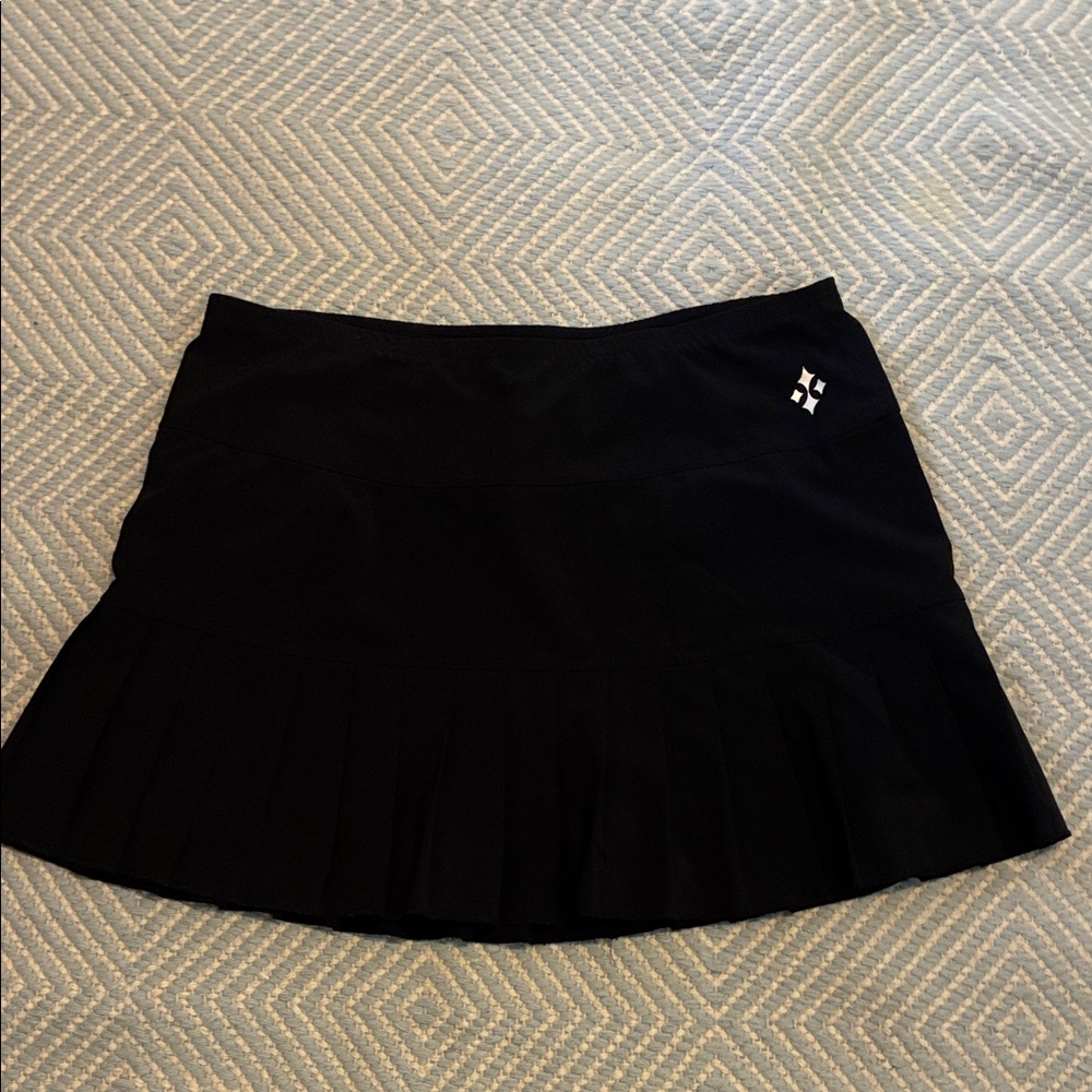 Jofit Black Circle Skater Skirt with White Logo